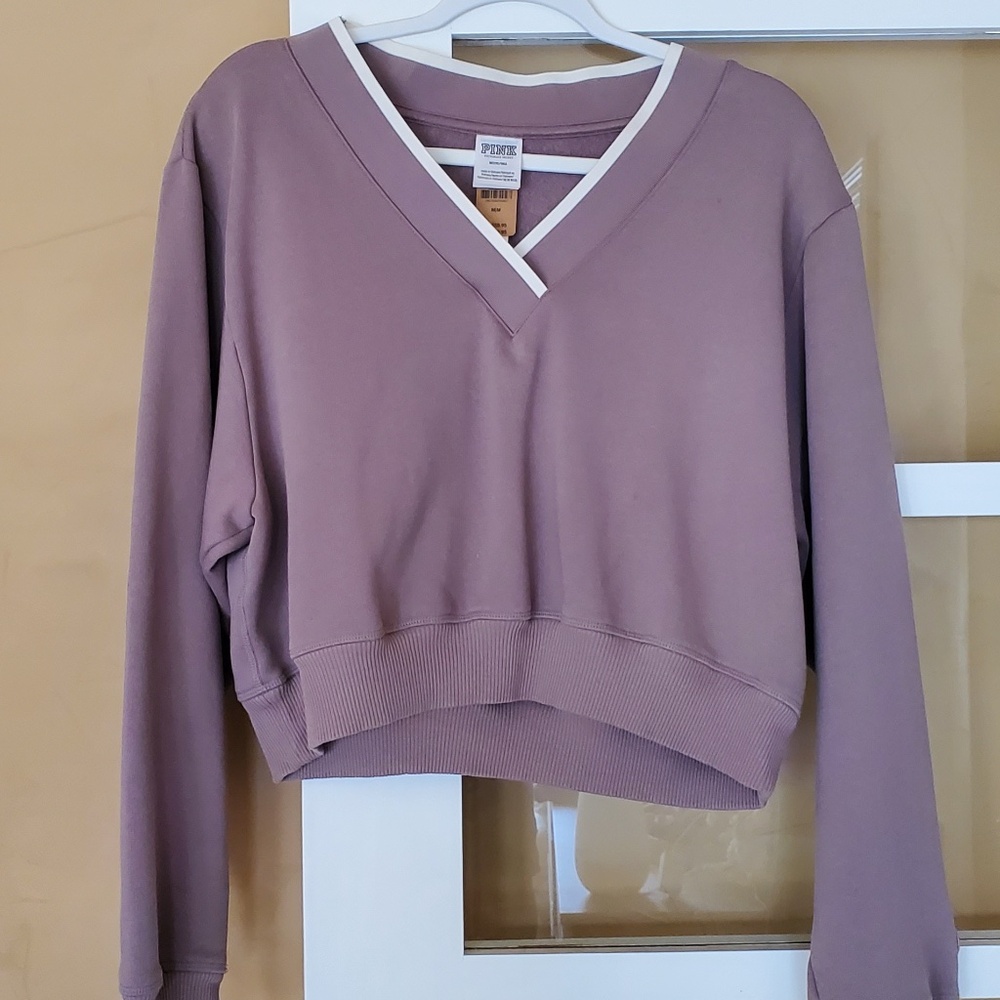 VS Pink light brown sweatshirt /new with tags